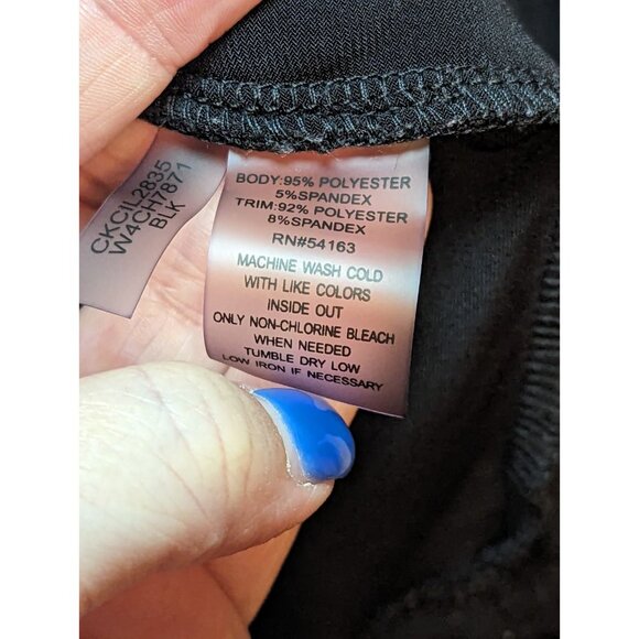 Calvin Klein Women's Size 3x Blouse Cowl Neck Fishnet Shoulders Sleeveless - Picture 10 of 14